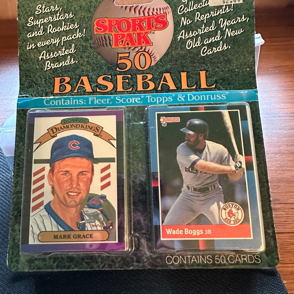 Sports Pak 50 Baseball Card Collection